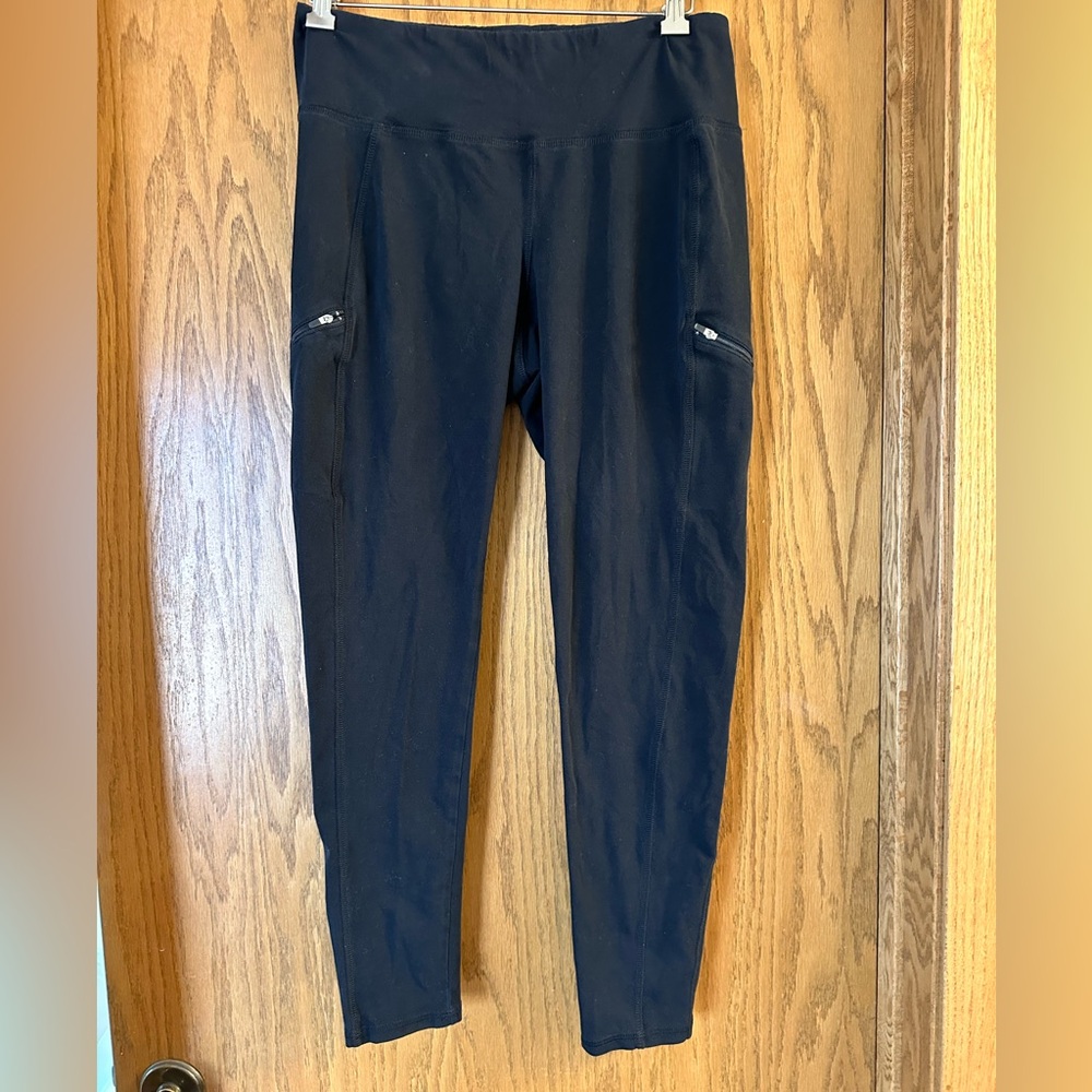 Eileen Fisher Black High-Waisted ankle Leggings